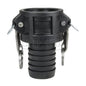 Type C Cam & Groove Hose Adapter, 1-1/2 in, Female Cam x Hose Shank, Polypropylene