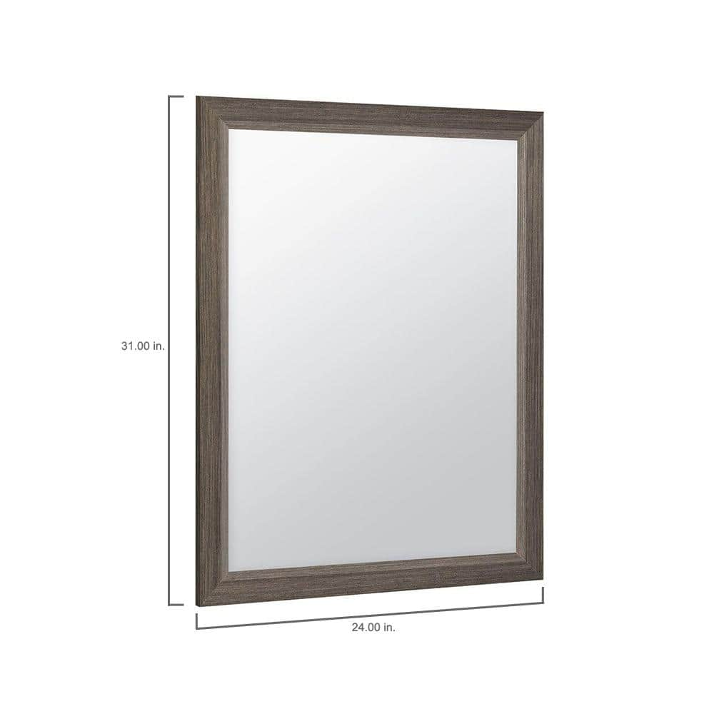 Shaila 24 in. W x 31 in. H Rectangular Framed Vertical/Horizontal Mounted Wall Bathroom Vanity Mirror in Silverleaf