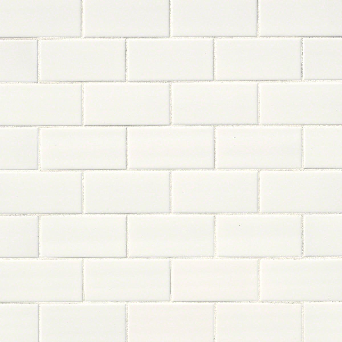 WHITE FLAT GLOSSY SUBWAY TILE 3x6