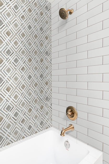 WHITE SUBWAY TILE 4X16