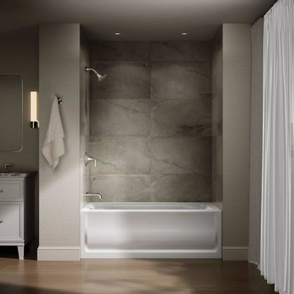 Bancroft Collection 60" Three Wall Alcove Soaking Bath Tub with Left Hand Drain
