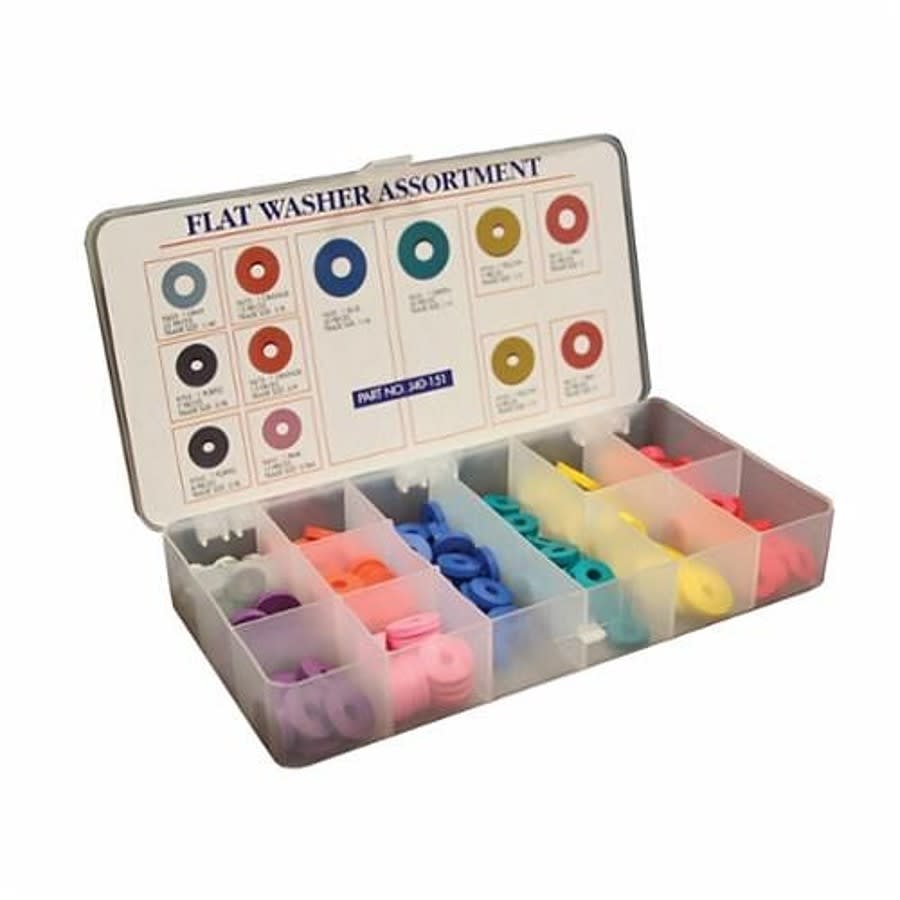 Assorted Flat Washer Kit, 210 Pieces