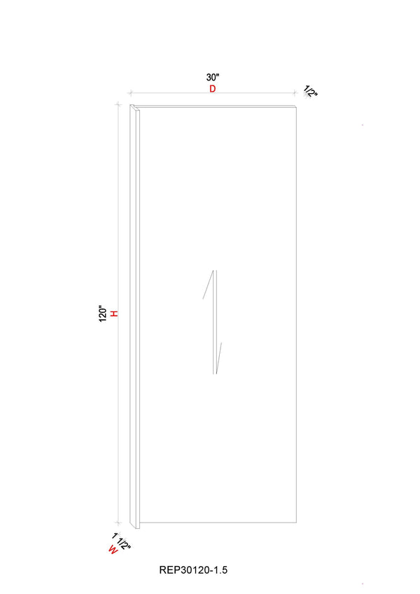 Refrigerator End Panel- 1- 1/2"W * 120"H * 30"D