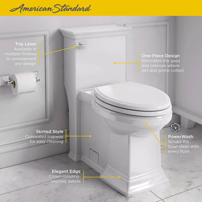 Town Square S 1.28 GPF One Piece Elongated Chair Height Toilet with Left Hand Lever - Seat Included