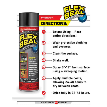 Flex Seal Clear 14 oz. Aerosol Liquid Rubber Sealant Coating Spray Paint