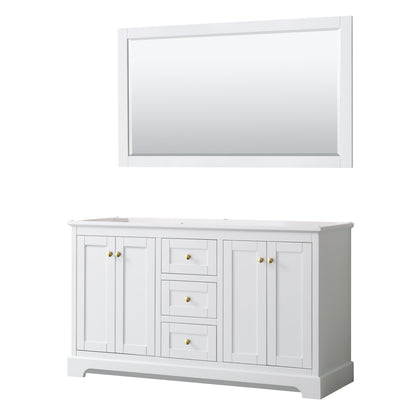 Avery Double Bathroom Vanity - 59.25W x 34.25H x 21.75D