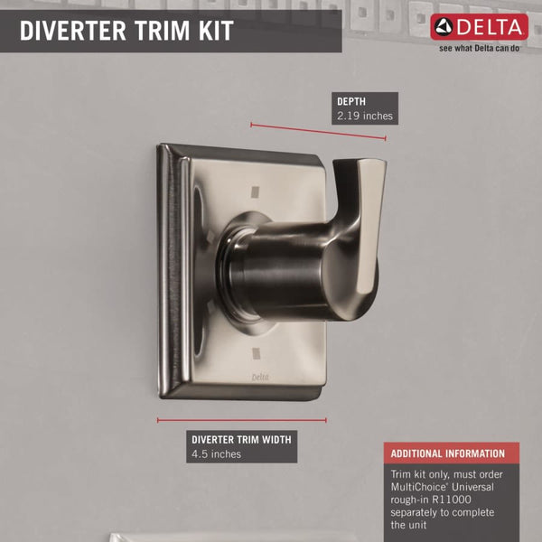 Dryden Three Function Diverter Valve Trim Less Rough-In Valve - Two Independent Positions, One Shared Position