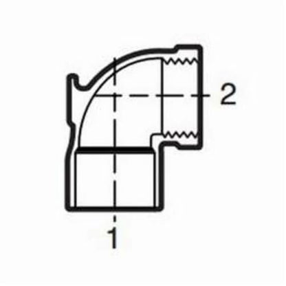 Drop Ear 90 deg Elbow, 3/4 in, C x FNPT, Copper