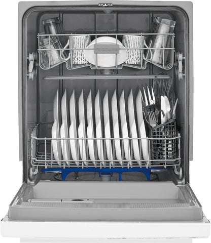 Frigidaire 24 In. in. Front Control Built-In Tall Tub Dishwasher in White with 3-Cycles, 55 dBA