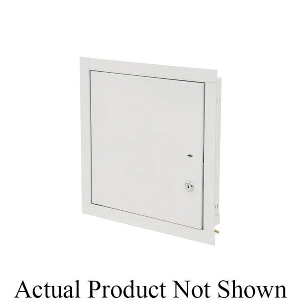 Exterior Access Door, Cylinder Lock, 14 x 14 in, Galvanized Steel, 16 ga, Primer Coated