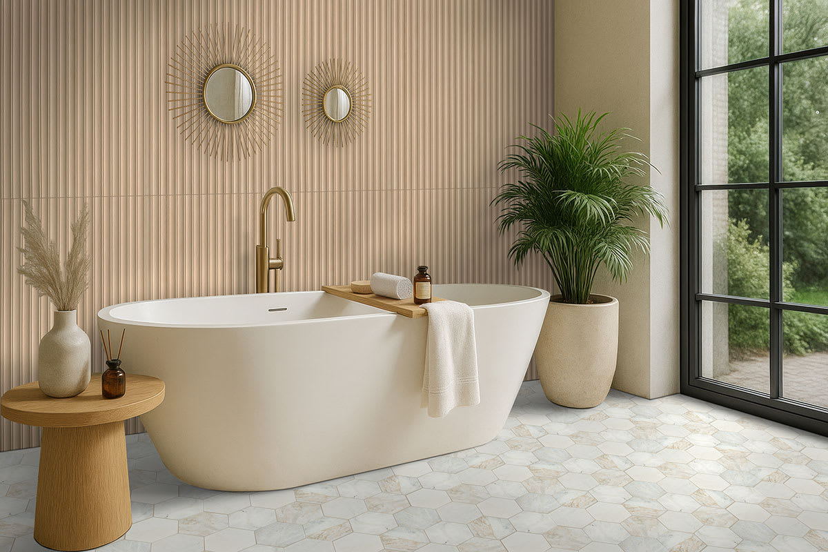 ARABESCATO VENATO 8" HEXAGON HONED