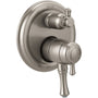 Cassidy 17 Series Pressure Balanced Valve Trim with Integrated Volume Control and 3 Function Diverter for Two Shower Applications - Less Rough-In