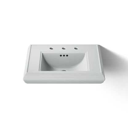 Memoirs Classic 24" Fireclay Pedestal Bathroom Sink with 3 Holes Drilled and Overflow