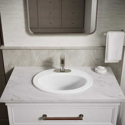 Pennington 20-1/4" Drop In Bathroom Sink with 3 Holes Drilled and Overflow