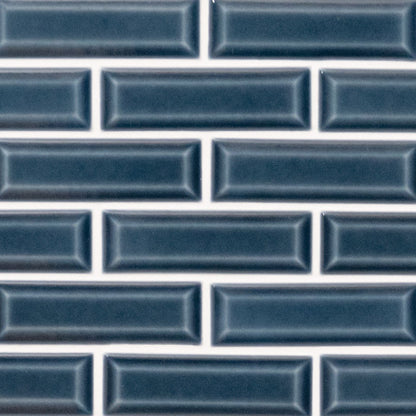 Bay Blue Beveled Tile 2x6