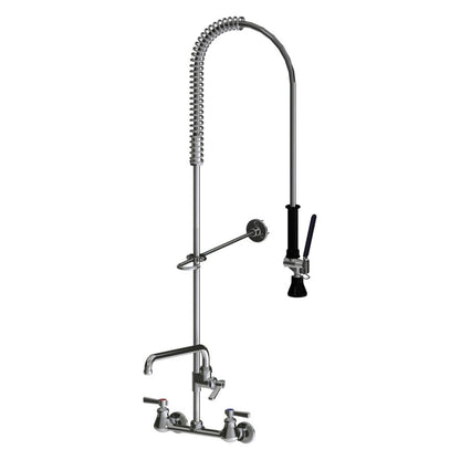 Kitchen Faucet, Wall Mount, 2 Lever Handle, 2-Hole, Polished Chrome