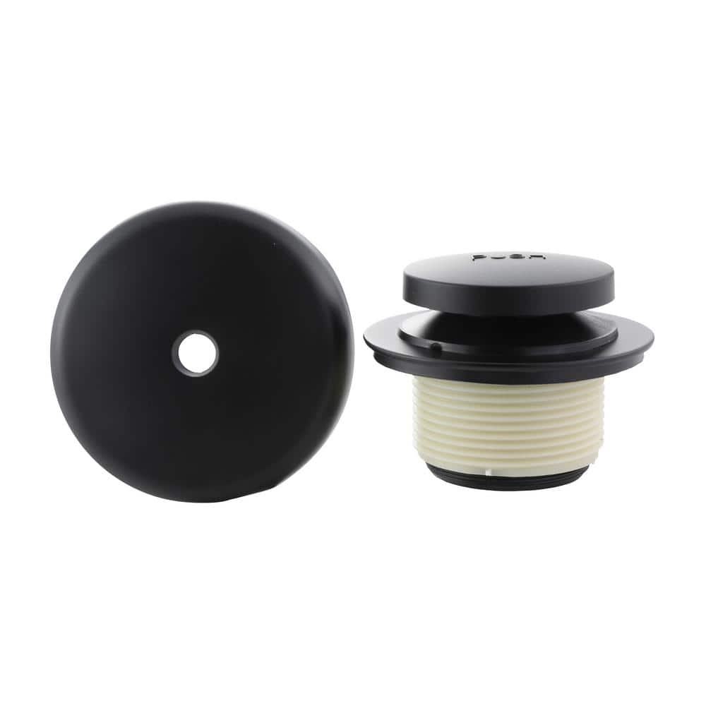 Touch-Toe Bath Tub Drain Trim Kit, Matte Black