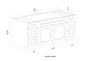 Vanity Single Sink Base Cabinet with Drawers - 60"W * 34- 1/2"H * 21"D - 6DRW