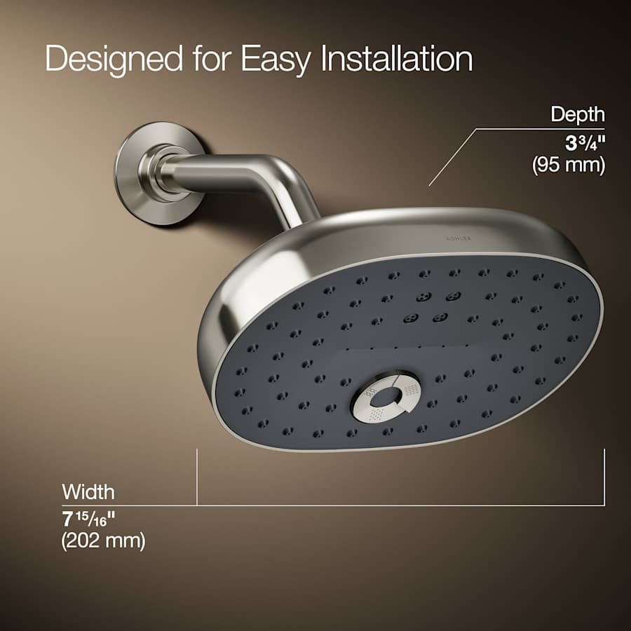Statement 2.5 GPM Multi Function Shower Head with MasterClean Sprayface and Katalyst Air Induction Technology