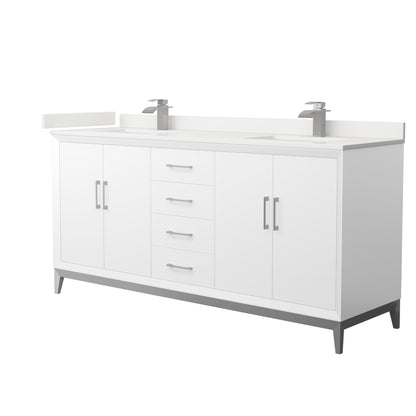 Amici Double Bathroom Vanity - 72W x 35.25H x 22D