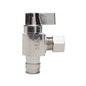 Quarter Turn Angle Stop, 1/2 x 3/8 in, Expansion PEX x Comp, Chrome