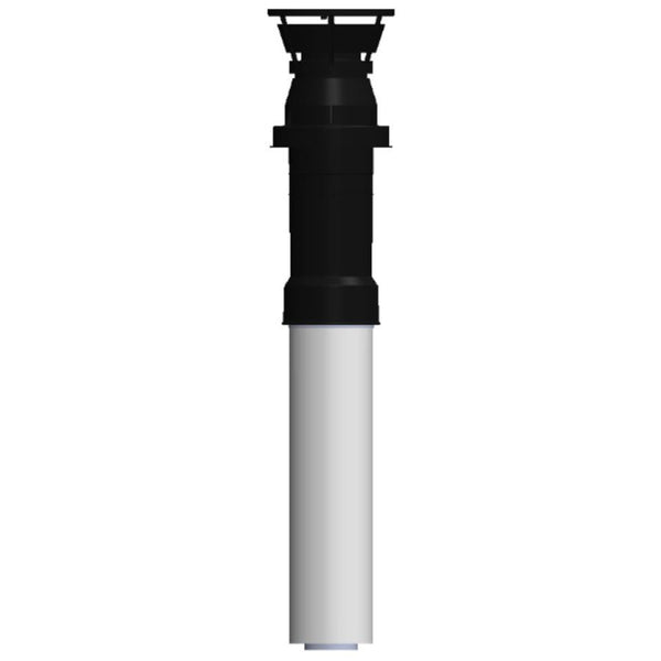 39 in, Non Condensing Vent Extension Piece, 3x5 Metal Concentric