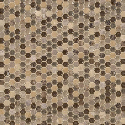 Kensington 1" Hexagon Mosaic Tile