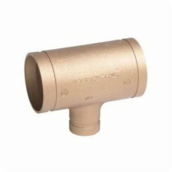 Tee, 3 x 2 in, Groove, Copper