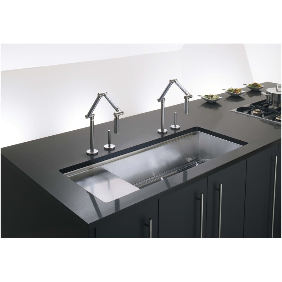 Stages 45" Single Basin Under-Mount 16-Gauge Stainless Steel Kitchen Sink with SilentShield