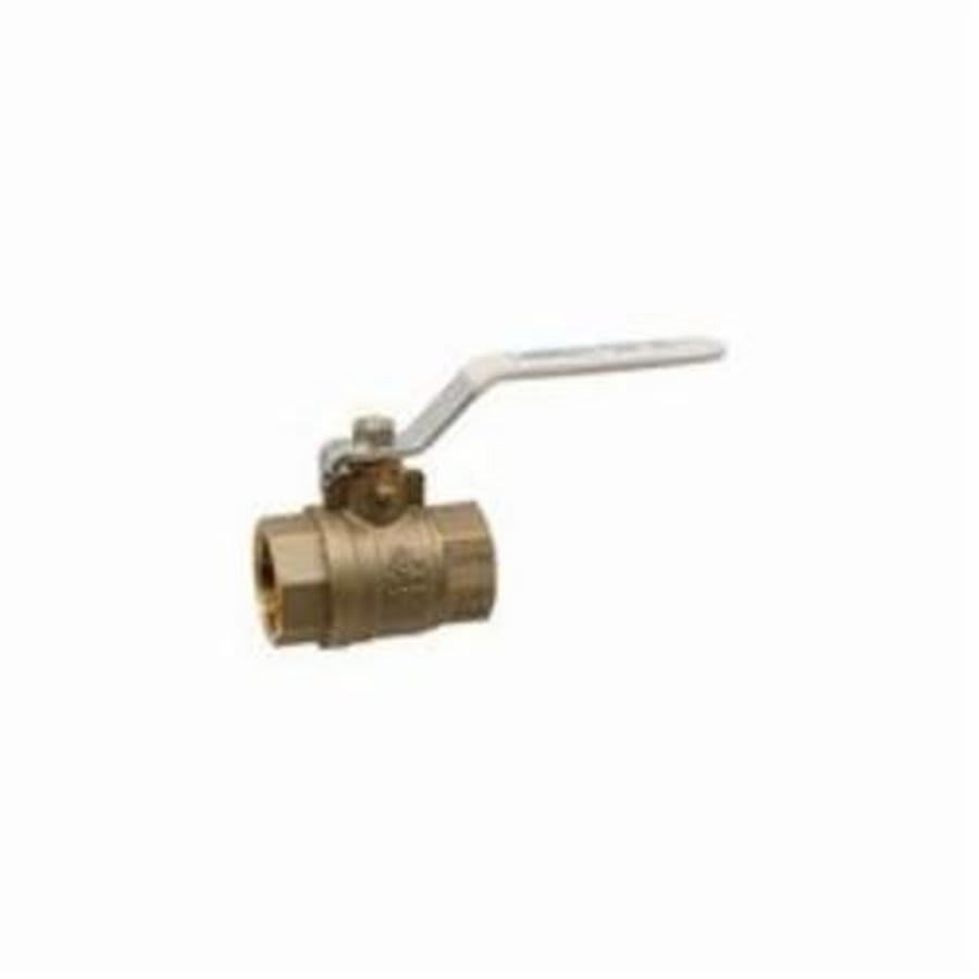 2-Piece Ball Valve, 1/4 in, FNPT, Full Port, Brass Ball, Brass