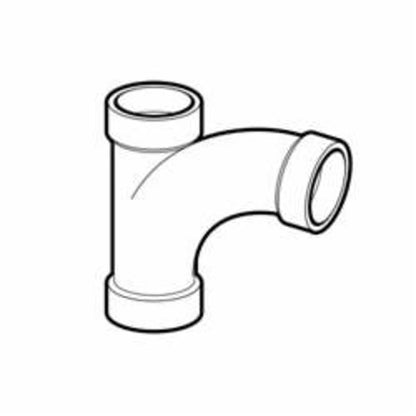 DWV Combination Wye and 45 deg Elbow, 4 x 2 in, Hub, ABS