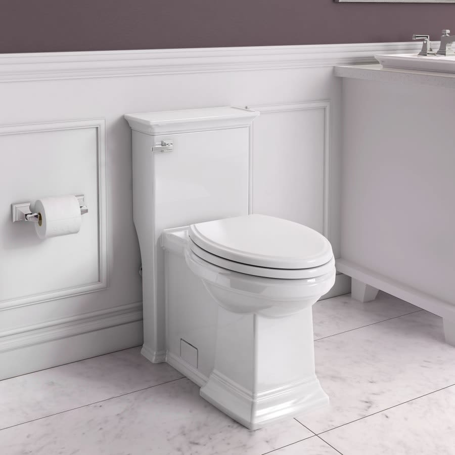 Town Square S 1.28 GPF One Piece Elongated Chair Height Toilet with Left Hand Lever - Seat Included