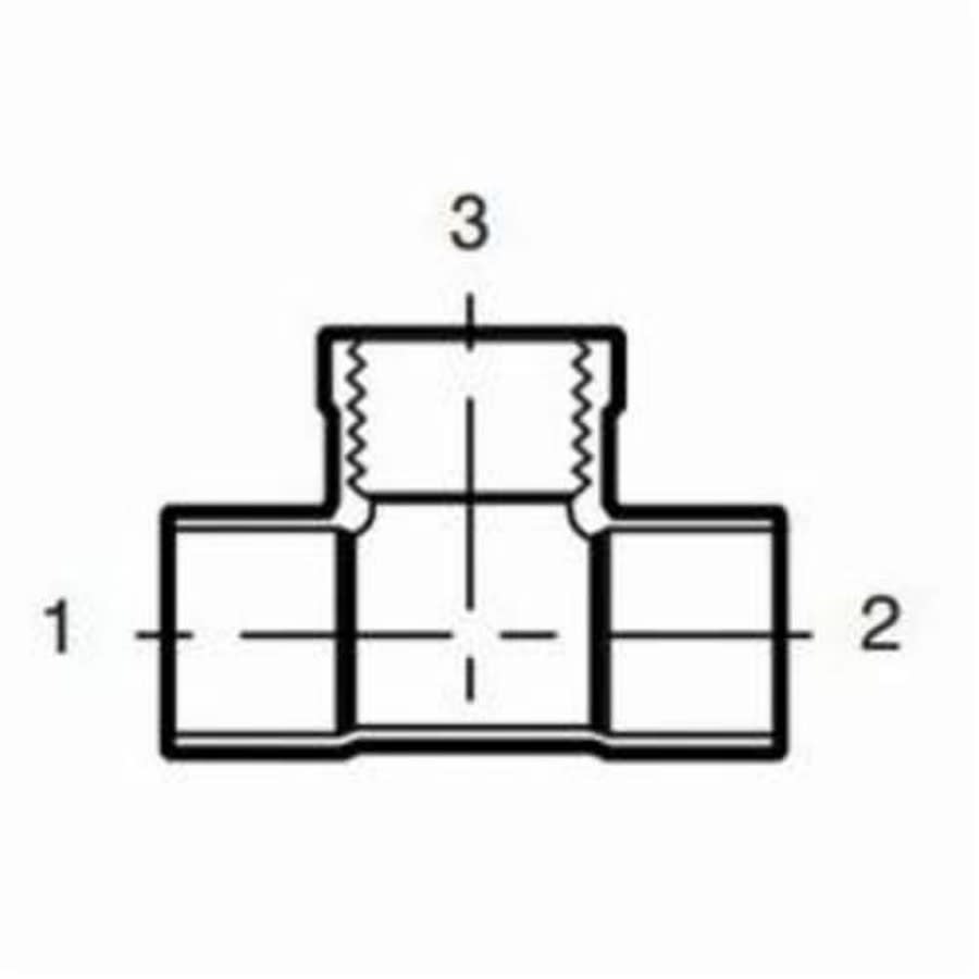 Tee, 1-1/4 x 1-1/2 x 1 in, C x C x FNPT, Copper