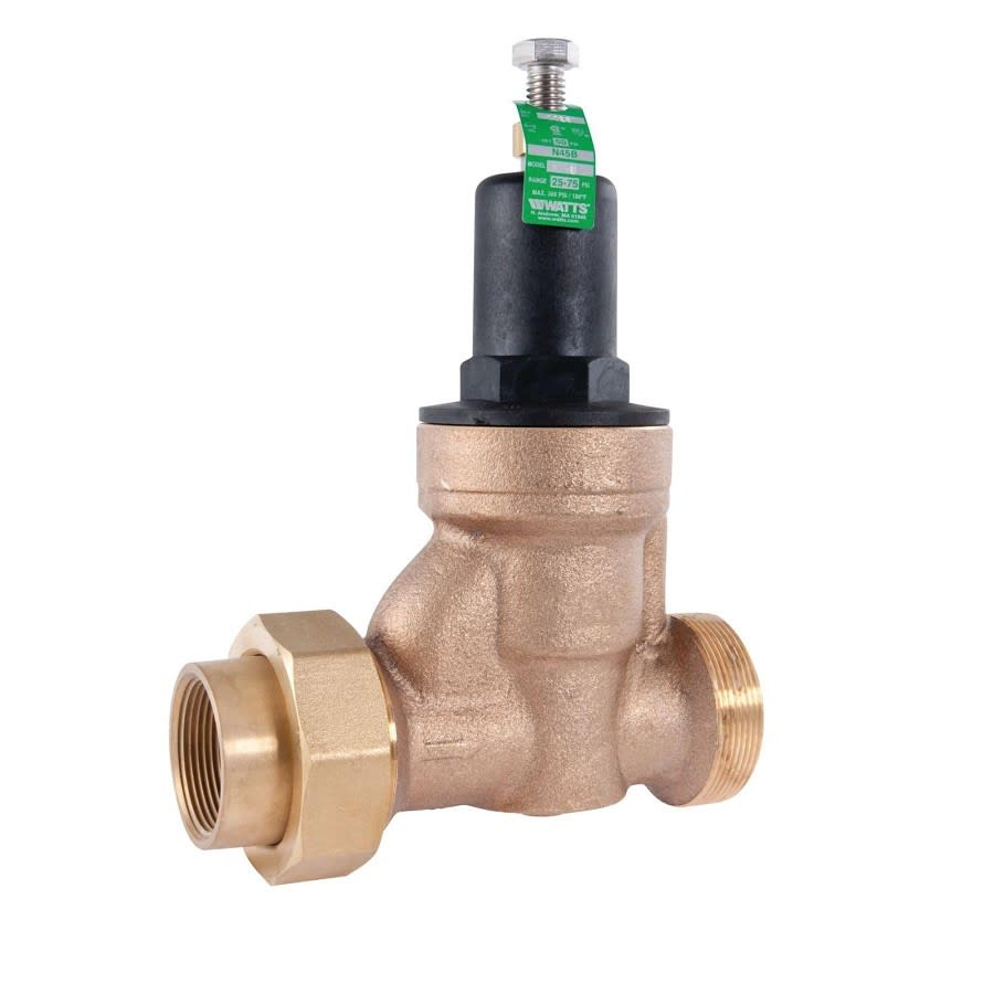 Pressure Reducing Valve, 1-1/4 in, Union FNPT x FNPT, Bronze