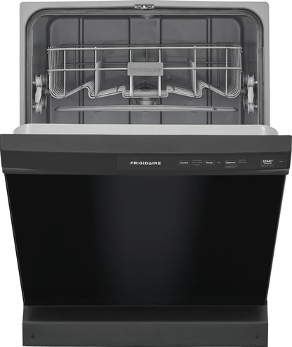 Frigidaire 24 In. in. Front Control Built-In Tall Tub Dishwasher in Black with 3-Cycles, 55 dBA