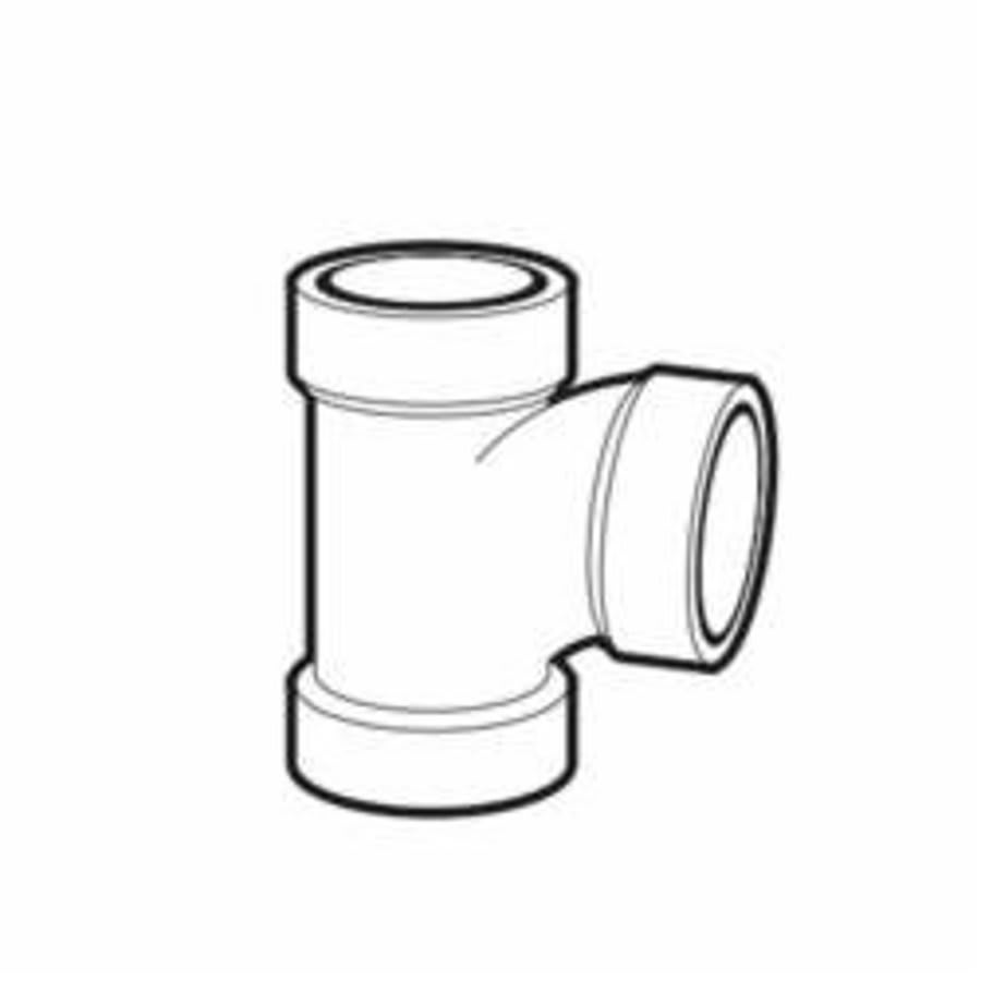 DWV Sanitary Tee, 2 x 1-1/2 in, Hub, ABS