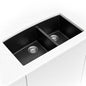 Black Quartz Double Bowl 60/40-3219