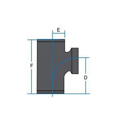 Sanitary Tee, 2 x 1-1/2 in, No Hub x FNPT, Cast Iron