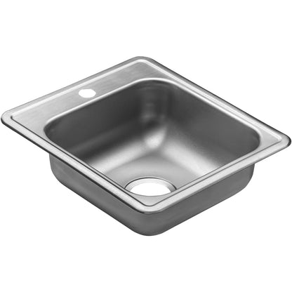 Bealeton 17" Rectangular Stainless Steel Drop In Bar Sink with Single Hole Faucet at 0" Centers