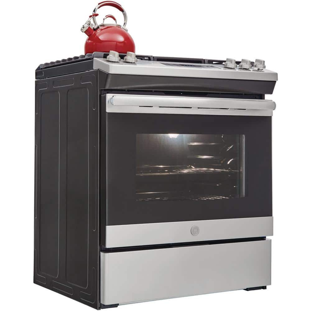 Ge® 30" Slide-In Front Control Gas Range