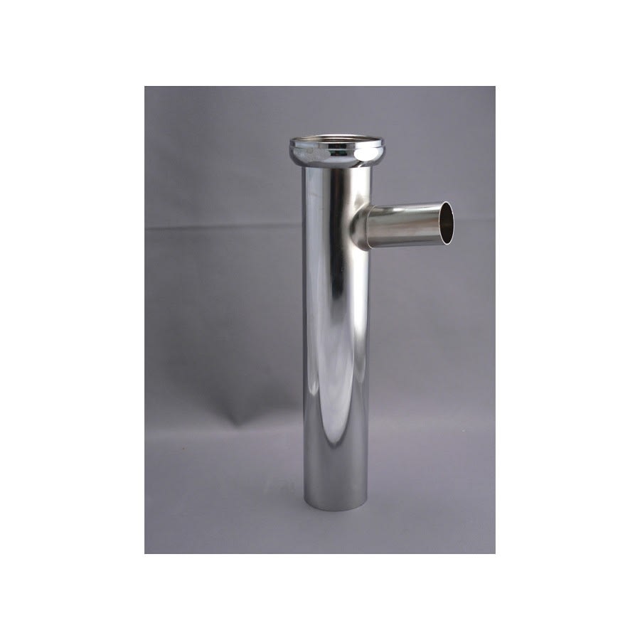 Tubular Branch Tailpiece, 1-1/2 in, Tube x Slip Joint, 20 ga, Chrome