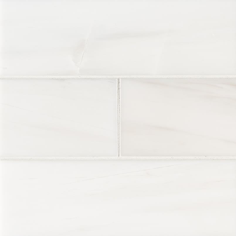 Bianco Dolomite Subway Tile 4x12 Polished