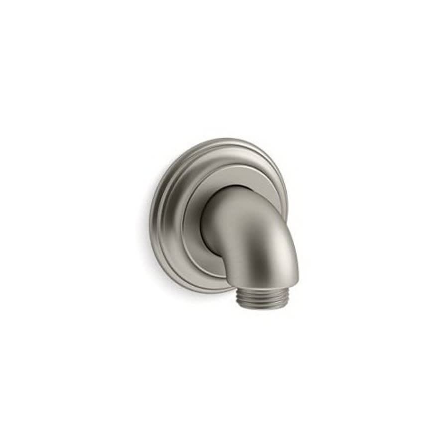 Wall Mount Supply Elbow With Check Valve, Bancroft® G1/2-14 x 1/2 in, NPT, Brass, Vibrant Brushed Nickel