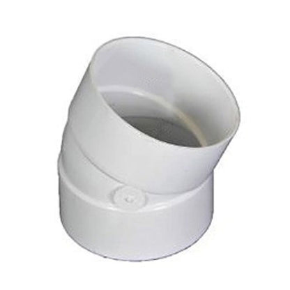 22.5 Deg Elbow, 4 in, Hub, Styrene