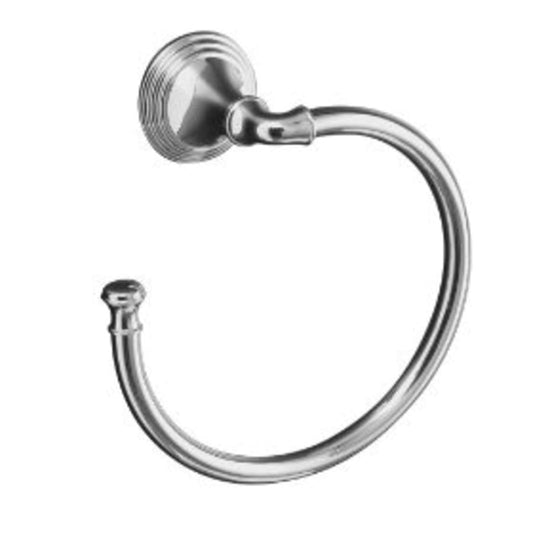 Devonshire Single Post Round Towel Ring