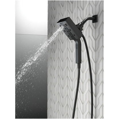 Universal Showering Rectangular 2.5 GPM Multi Function 2-in-1 In2ition Shower Head and Hand Shower with H2Okinetic and MagnaTite Technology