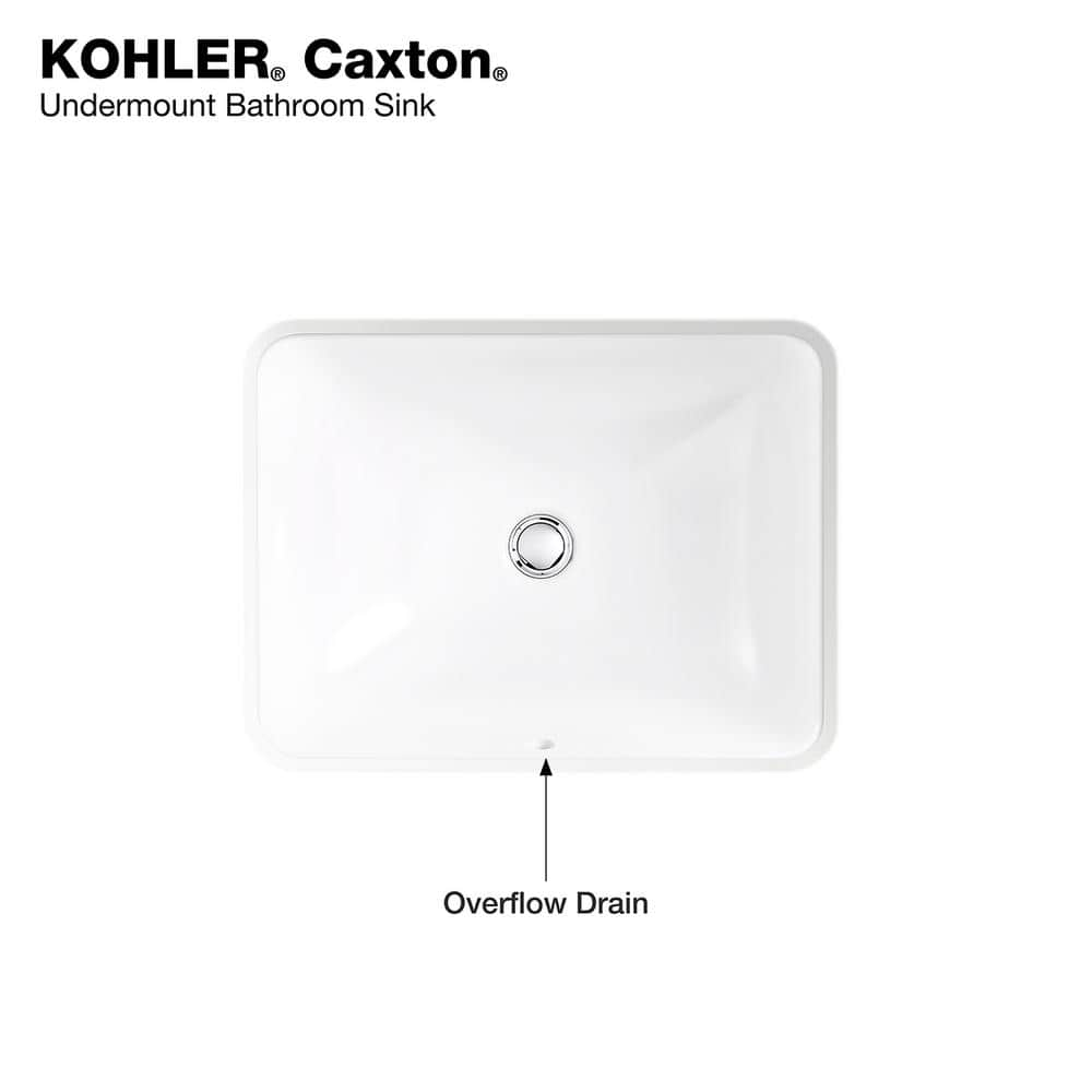 Caxton 20-5/16 in. Rectangular Undermount Bathroom Sink with Overflow in White