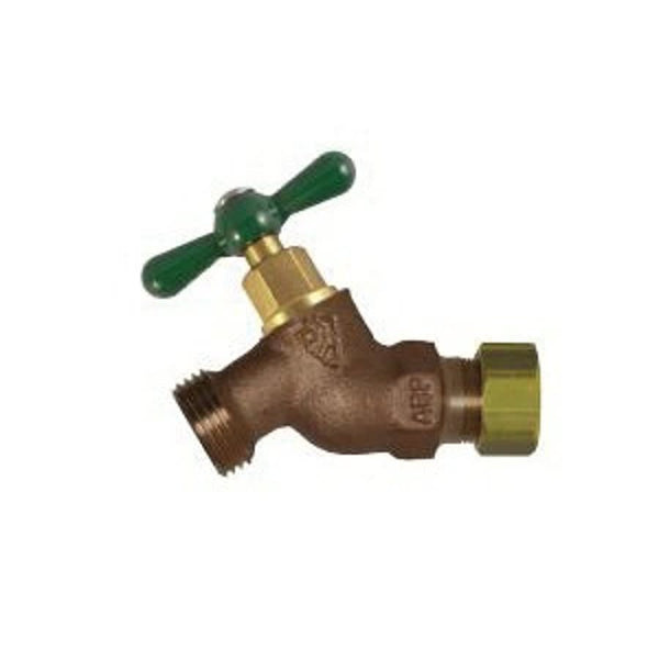 Hose Bibb, 1/2 in Inlet, Comp, Rough Bronze