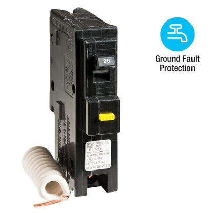 Homeline 20 Amp Single-Pole GFCI Circuit Breaker