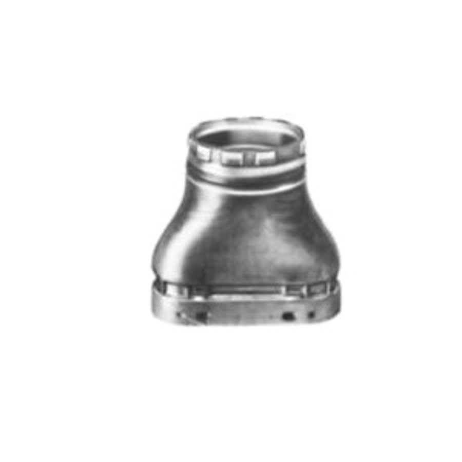 Round to Oval Vent Adapter/Connector, 4 in Dia